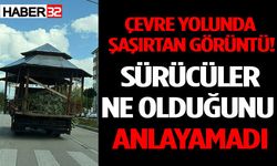 Çevre Yolunda Şaşırtan Görüntü! Sürücüler Ne Olduğunu Anlayamadı