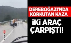 Dereboğazı’nda Yağış Kazası: İki Araç Çarpıştı!