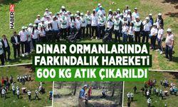 Dinar Ormanlarında Farkındalık Hareketi: 600 Kg Atık Çıkarıldı