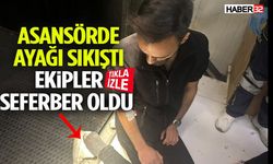 Asansörde Ayağı Sıkıştı Ekipler Seferber Oldu