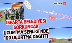 Isparta Belediyesi Uçurtma Şenliği’nde 100 uçurtma dağıttı