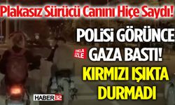 Polisi Görünce Gaza Bastı! Kırmızı Işıkta Durmadı