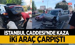 İstanbul Caddesi’nde Kaza: İki Araç Çarpıştı
