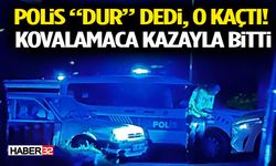 Polis “dur” dedi, o kaçtı! Kovalamaca kazayla bitti