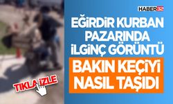 Eğirdir Kurban Pazarında İlginç Görüntü