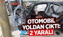 Burdur'da otomobil yoldan çıktı: 2 yaralı