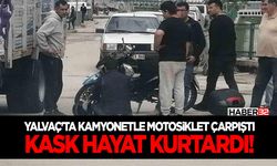 Yalvaç'ta Kamyonetle Motosiklet Çarpıştı