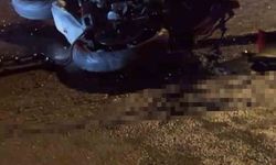 Minibüs ile çarpışan motosikletin Rus sürücüsü hayatını kaybetti