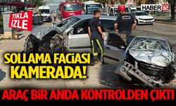 Sollama Faciası Kamerada! Araç Bir Anda Kontrolden Çıktı