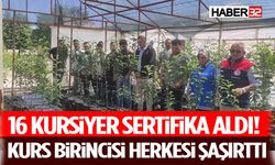 16 Kursiyer Sertifika Aldı! Kurs Birincisi Herkesi Şaşırttı