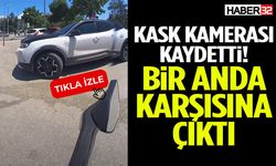 Kask Kamerası Kaydetti! Bir Anda Karşısına Çıktı