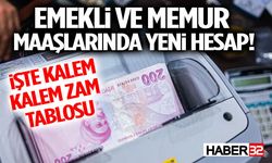 Emekli ve Memur Maaşlarında Yeni Hesap! İşte Kalem Kalem Zam Tablosu