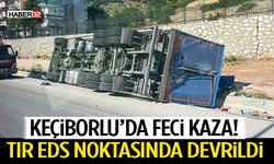 Keçiborlu’da Feci Kaza! Tır EDS Noktasında Devrildi
