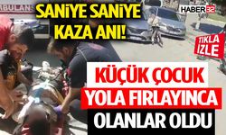 Saniye Saniye Kaza Anı! Küçük Çocuk Yola Fırlayınca Olanlar Oldu