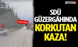 SDÜ Güzergâhında Korkutan Kaza!