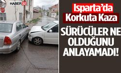Isparta’da Korkuta Kaza Sürücüler Ne Olduğunu Anlayamadı!