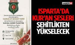 Isparta’da Kur’an Sesleri Şehitlikten Yükselecek!