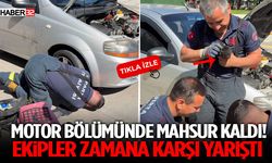 Motor Bölümünde Mahsur Kaldı! Ekipler Zamana Karşı Yarıştı