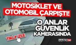 Motosiklet ve Otomobil Çarpıştı!