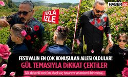Festivalin En Çok Konuşulan Ailesi Oldular! Gül Temasıyla Dikkat Çektiler