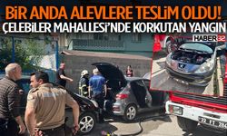 Isparta’da Park Halindeki Araçta Yangın Paniği