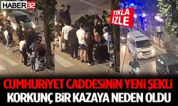 Cumhuriyet Caddesinin Yeni Şekli Korkunç Bir Kazaya Neden Oldu