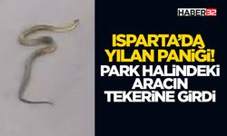 Park Halindeki Aracın Tekerine Girdi