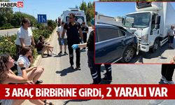3 Araç Birbirine Girdi, 2 Yaralı Var
