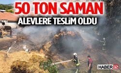 50 Ton Saman Alevlere Teslim Oldu