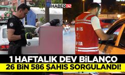 1 Haftalık Dev Bilanço: 26 Bin 586 Şahıs Sorgulandı!