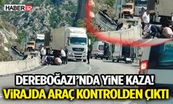 Dereboğazı’nda Yine Kaza! Virajda Araç Kontrolden Çıktı