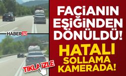 Olası Facia Ucuz Atlatıldı-Hatalı Sollama Kamerada!