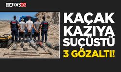 Kaçak Kazıya Suçüstü-3 Gözaltı!