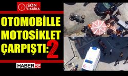 ISPARTA’DA OTOMOBİLLE MOTOSİKLET ÇARPIŞTI: 2 YARALI