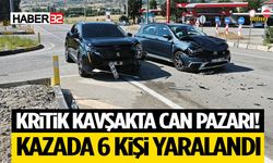 Kritik Kavşakta Can Pazarı! Kazada 6 Kişi Yaralandı