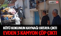 Kötü Kokunun Kaynağı Ortaya Çıktı: Evden 3 Kamyon Çöp Çıktı