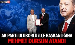 Ak Parti Uluborlu İlçe Başkanlığına Mehmet Dursun Atandı