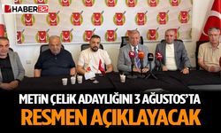 Metin Çelik Adaylığını 3 Ağustos’ta Resmen Açıklayacak