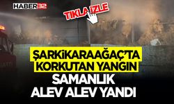 Şarkikaraağaç’ta Yangın - Samanlık Alev Alev Yandı