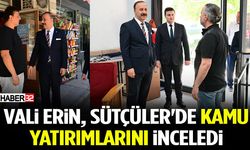 Vali Erin, Sütçüler'de Kamu Yatırımlarını İnceledi