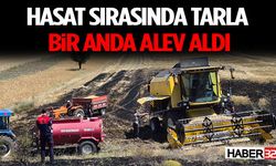 Hasat Sırasında Tarla Bir Anda Alev Aldı