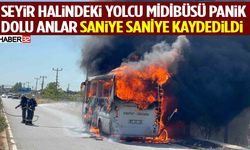 Seyir Halindeki Yolcu Midibüsü Panik Dolu Anlar Snaiye Saniye Kaydedildi