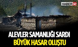 Alevler Samanlığı Sardı: Büyük Hasar Oluştu
