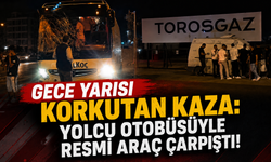 Yolcu Otobüsü Resmi Araçla Çarpıştı!