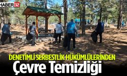 Denetimli Serbestlik Hükümlülerinden Çevre Temizliği