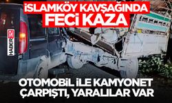 Otomobil ile Kamyonet Çarpıştı, Yaralılar Var