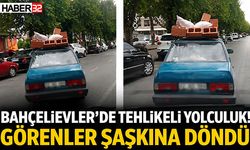 Bahçelievler’de Tehlikeli Yolculuk! Görenler Şaşkına Döndü