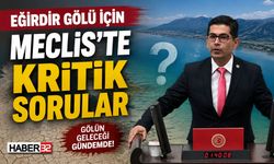 Eğirdir Gölü İçin Meclis’te Kritik Sorular