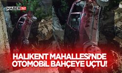 Halıkent Mahallesi’nde Otomobil Bahçeye Uçtu!