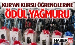 Kur’an Kursu Öğrencilerine Ödül Yağmuru